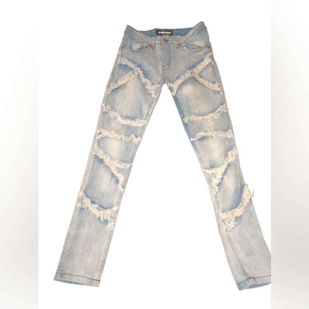 Original Fables Mens Distressed Skinny Jeans Sz. 32 X 32